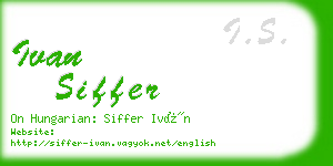 ivan siffer business card